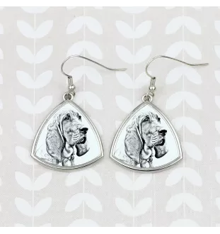 Redbone Coonhound - dog earrings, hanging earrings with a picture, personalized jewelry with Art-Dog brand print
