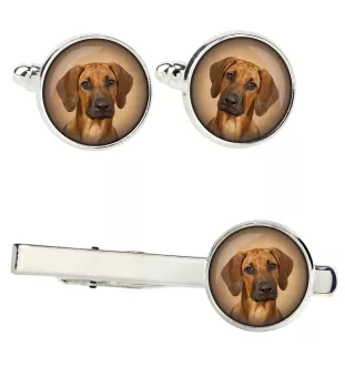 Rhodesian Ridgeback, African Lionhound, African Lion Dog - cufflinks and tie with your photo, a suit decoration, men's jewelry from the Art-Dog brand.