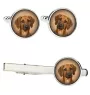 Rhodesian Ridgeback Ärmelknöpfe und Krawatte mit Ihrem Foto, Anzugaccessoire, Herrenschmuck der Marke Art-Dog