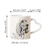Redbone Coonhound - cup with a dog, adorable cup with a heart-shaped handle, universal gift from the Art-Dog brand