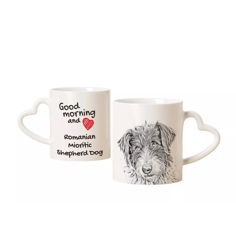 Chien de berger roumain de Mioritza - tasse avec chien, une tasse adorable avec une anse en forme de cœur, un cadeau universel de la marque Art-Dog