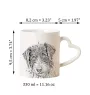 Romanian Mioritic Shepherd Dog, Ciobănesc Românesc Mioritic - cup with a dog, adorable cup with a heart-shaped handle, universal gift from the Art-Dog brand