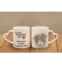 Romanian Mioritic Shepherd Dog, Ciobănesc Românesc Mioritic - cup with a dog, adorable cup with a heart-shaped handle, universal gift from the Art-Dog brand