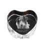 Romanian Mioritic Shepherd Dog, Ciobănesc Românesc Mioritic - a photo of a dog in crystal, crystal heart, unique photo frame from the Art-Dog brand