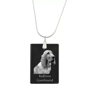 Redbone Coonhound - Pendentif en cristal avec chien, collier en argent avec photo, pendentif personnalisé par la marque Art-Dog