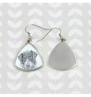 Ciobănesc Românesc Mioritic, Mocano, Barac - Hund Ohrringe, hängende Ohrringe mit Bild, personalisierter Schmuck mit dem Aufdruck der Marke Art-Dog