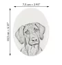 Chien de Rhodésie à crête dorsale, Rhodesian ridgeback - une plaque commémorative avec une photo de chien, une plaque funéraire avec une impression, une plaque ovale personnalisée de la marque Art-Dog