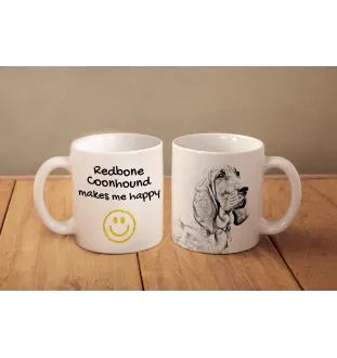Redbone Coonhound - Tasse mit Hund, fröhliche Tasse für Hundeliebhaber, personalisiertes Geschenk der Marke Art-Dog