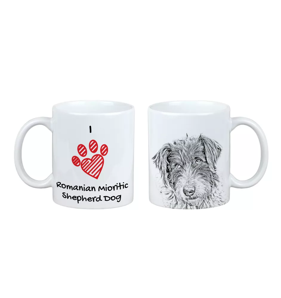 Chien de berger roumain de Mioritza - tasse avec chien, une tasse adorable avec une illustration, un cadeau avec votre photo de la marque Art-Dog