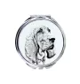 Redbone Coonhound - miroir de poche avec chien, miroir personnalisé pour sac à main, miroir compact avec impression de la marque Art-Dog