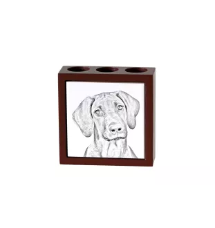 Rhodesian Ridgeback - Stifthalter mit Hund, Schreibtischorganizer mit Aufdruck, personalisierte Schreibtischdekoration der Marke Art-Dog