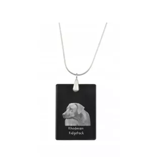 Rhodesian Ridgeback, African Lionhound, African Lion Dog - Crystal dog pendant, photo necklace, unique jewellery by Art-Dog