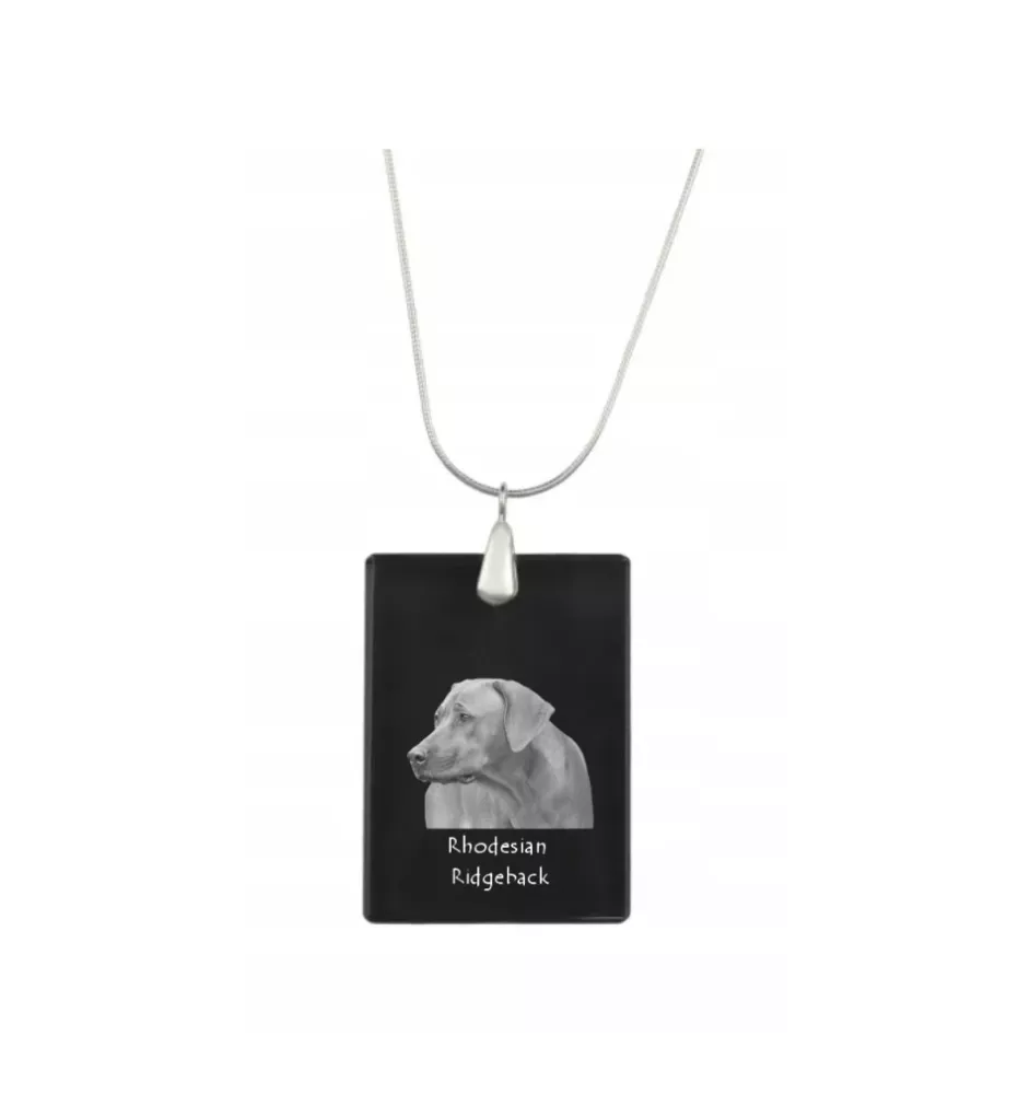 Rhodesian Ridgeback, African Lionhound, African Lion Dog - Crystal dog pendant, photo necklace, unique jewellery by Art-Dog
