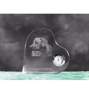Rhodesian Ridgeback zegar w kształcie serca z psem Art-Dog
