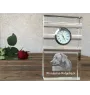Rhodesian Ridgeback, African Lionhound, African Lion Dog - glass clock with a photo, photo of a dog in crystal, personalized standing office clock by Art-Dog brand