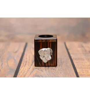 Rhodesian Ridgeback - Holzkerzenständer mit Hund, einzigartiges Andenken an den Verlust eines Hundes, Handwerkskunst der Marke Art-Dog