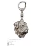 Rottweiler, Rott, Rottie I - Silver-plated key ring with dog, handbag decoration, backpack pendant by Art-Dog brand