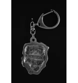 Rottweiler, Bouvier allemand I - Porte-clés argenté avec chien, décoration de sac à main, pendentif de sac à dos par la marque Art-Dog