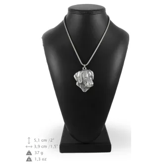 Chien de Rhodésie à crête dorsale, Rhodesian ridgeback - un collier avec un chien, un pendentif de chien sur une chaîne en argent, un bijou unique de la marque Art-Dog