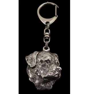 Rottweiler, Bouvier allemand II - Porte-clés argenté avec chien, décoration de sac à main, pendentif de sac à dos par la marque Art-Dog