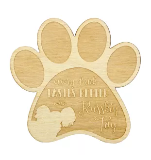 Petit chien russe, Toy Terrier Russe, Toychik, Toy-tchik - Sous-verre mug, sous-verre gravé avec chien, cadeau pour amoureux des chiens par la marque Art-Dog