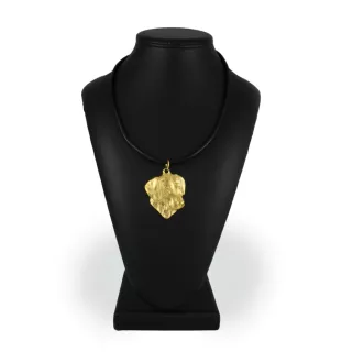Chien de Rhodésie à crête dorsale, Rhodesian ridgeback - porte-clés et collier avec chien dans une boîte, produit plaqué or de haute qualité, marque Art-Dog