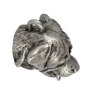 Rottweiler, Rott, Rottie - Silver-plated key ring with dog, handbag decoration, backpack pendant by Art-Dog brand
