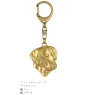 Chien de Rhodésie à crête dorsale, Rhodesian ridgeback - porte-clés et collier avec chien dans une boîte, produit plaqué or de haute qualité, marque Art-Dog