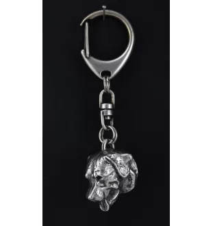 Rottweiler - Versilberter Schlüsselanhänger mit Hund, Handtaschen-Dekoration, Rucksack-Anhänger der Marke Art-Dog