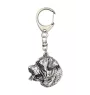 Rottweiler, Rott, Rottie III - Silver-plated key ring with dog, handbag decoration, backpack pendant by Art-Dog brand