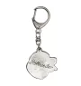 Rottweiler, Rott, Rottie III - Silver-plated key ring with dog, handbag decoration, backpack pendant by Art-Dog brand