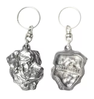 Rottweiler I - Versilberte Hund Anhänger, Handtasche Dekoration, Rucksack-Anhänger von Art-Dog Marke