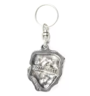 Rottweiler I - Versilberte Hund Anhänger, Handtasche Dekoration, Rucksack-Anhänger von Art-Dog Marke