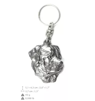 Rottweiler, Bouvier allemand I - Pendentif chien argenté, décoration de sac à main, pendentif sac à dos par la marque Art-Dog