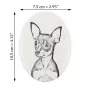 Petit chien russe, Toy Terrier Russe, Toychik, Toy-tchik - une plaque commémorative avec une photo de chien, une plaque funéraire avec une impression, une plaque ovale personnalisée de la marque Art-D