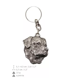 Rottweiler, Bouvier allemand II - Pendentif chien argenté, décoration de sac à main, pendentif sac à dos par la marque Art-Dog