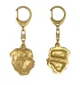 Rottweiler, Rott, Rottie I - Gilded key ring with dog, handbag decoration, luxury accessory by Art-Dog brand