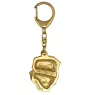 Rottweiler, Rott, Rottie I - Gilded key ring with dog, handbag decoration, luxury accessory by Art-Dog brand