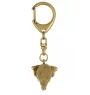 Rottweiler, Rott, Rottie - Gilded key ring with dog, handbag decoration, luxury accessory by Art-Dog brand