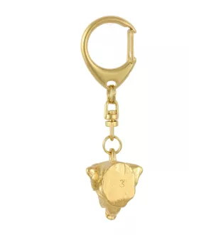 Rottweiler - Vergoldeter Schlüsselanhänger mit Hund, Handtaschenschmuck, Luxus-Accessoire der Marke Art-Dog