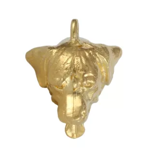 Rottweiler, Rott, Rottie - Gilded key ring with dog, handbag decoration, luxury accessory by Art-Dog brand