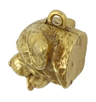 Rottweiler - Vergoldeter Schlüsselanhänger mit Hund, Handtaschenschmuck, Luxus-Accessoire der Marke Art-Dog