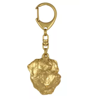 Rottweiler, Bouvier allemand I - Porte-clés doré avec chien dans boîte cadeau, décoration de sac à main, accessoire de luxe de la marque Art-Dog