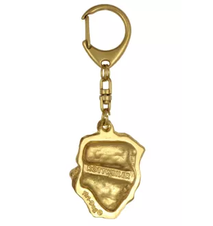 Rottweiler, Bouvier allemand I - Porte-clés doré avec chien dans boîte cadeau, décoration de sac à main, accessoire de luxe de la marque Art-Dog