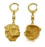 Rottweiler, Rott, Rottie II - Gilded key ring with dog in gift box, handbag decoration, luxury accessory by Art-Dog brand