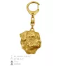 Rottweiler, Rott, Rottie II - Gilded key ring with dog in gift box, handbag decoration, luxury accessory by Art-Dog brand