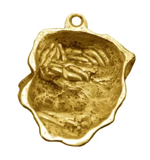 Rottweiler, Rott, Rottie II - Gilded key ring with dog in gift box, handbag decoration, luxury accessory by Art-Dog brand