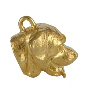 Rottweiler, Bouvier allemand - Porte-clés doré avec chien dans boîte cadeau, décoration de sac à main, accessoire de luxe de la marque Art-Dog