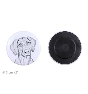 Chien de Rhodésie à crête dorsale, Rhodesian ridgeback - aimant avec un œil de chien, exceptionnellement léger, aimant puissant, produit fabriqué à la main par la marque Art-Dog