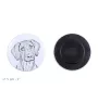 Rhodesian Ridgeback Magnet mit einem Hundepfotenabdruck, außergewöhnlich leicht, starker Magnet, handgefertigtes Produkt der Marke Art-Dog